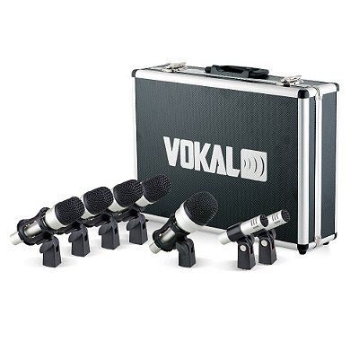 Kit Microfone para Bateria Vokal VDM7 com Clamp