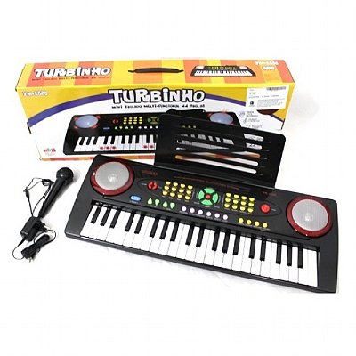 Teclado Infantil Custom Kids 44 Teclas Preto Com Microfone - King Musical -  Instrumentos Musicais e Escola de Música