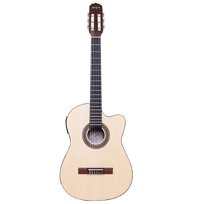 Violão Elétrico Nylon Rozini Flat RX515 AT Natural