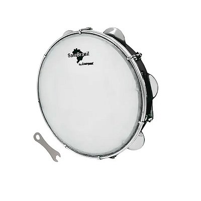 Pandeiro 10" Liverpool Sambrasil ABS 11268 Preto