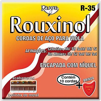 Encordoamento Viola Caipira .011 Rouxinol Máxima R35