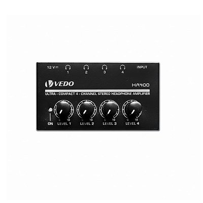 Amplificador 4 Canais para Fone Vedo HA400
