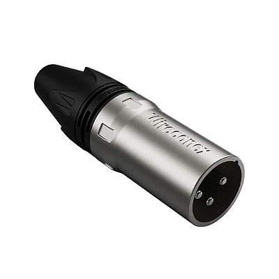 Plug XLR Macho 3 Pinos Wireconex WC 1013 ML BK NI