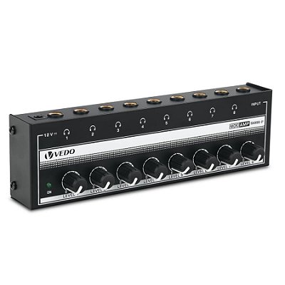Amplificador para Fone de Ouvido 8 Canais Vedo HA 800-P