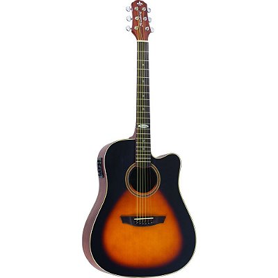 Violão Elétrico Aço Strinberg Folk SD200C HBS Fosco