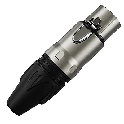 Plug XLR Macho 3 Pólos Wireconex WC 1003 FL BK NI