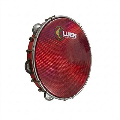 Pandeiro 11" Fórmica Luen 40035VM Vermelho