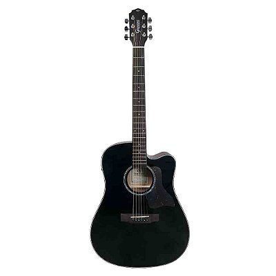 Violão Eletroacústico Aço Giannini Dreadnought GDC Plus CEQ BK