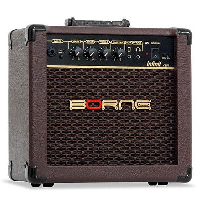 Amplificador Violão Borne Infinit CV60 Marrom 15W