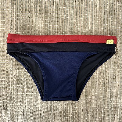 Sunga Orizon Vermelha, Preta e Azul Marinho - PowerSlip