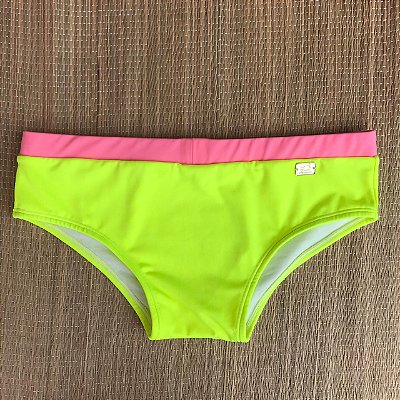 Sunga Duo Neon com Rosa Chiclete - Tradicional