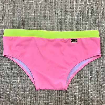 Sunga Duo Rosa Chiclete com Neon - Tradicional