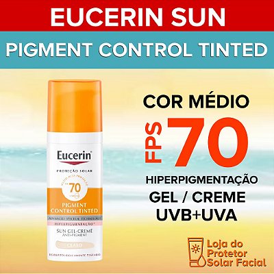 Eucerin Sun Pigment Control Tinted FPS 70 Cor Médio – Anti-Manchas
