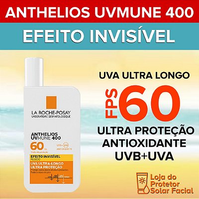 Anthelios UVMune 400 FPS 60 | Fluido Invisível – La Roche-Posay