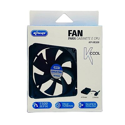 Fan Para Gabinete e CPU 120mm KNUP