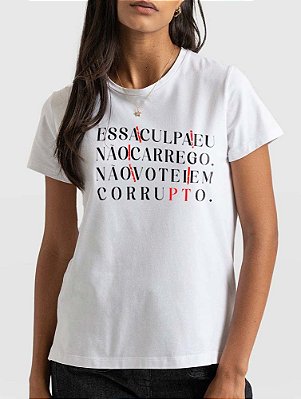 Não votei em corrupto - feminina