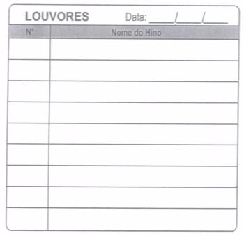 Bloco de Anotação de Louvores - ICM (300 folhas)