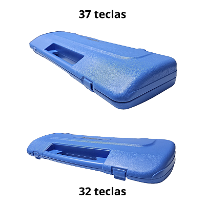 Case Estojo Rígido Para Escaleta 37 TECLAS - Cor Azul Aprendiz