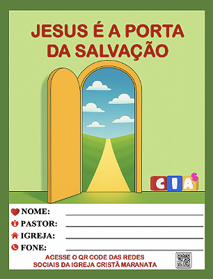 CRACHÁ de Inscrição (Material impresso promocional de evento): Evangelização de CIAs - OUTUBRO 2025 - 50 Unidades