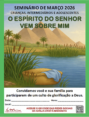 Cartaz (Informativo para evento): Evangelização de CIAs - MARÇO 2026 - 05 Unidades