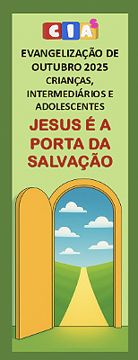 Marcador de Página (LEMBRANCINHA): Evangelização de CIAs - OUTUBRO 2025 - 100 Unidades