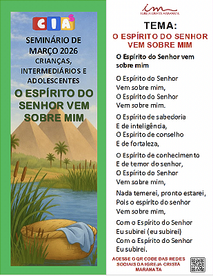 Marcador de Página (LEMBRANCINHA): Evangelização de CIAs - MARÇO 2026 - 100 Unidades