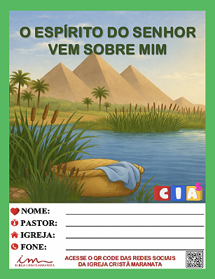 CRACHÁ de Inscrição (Material impresso promocional de evento): Evangelização de CIAs - MARÇO 2026 - 10 Unidades