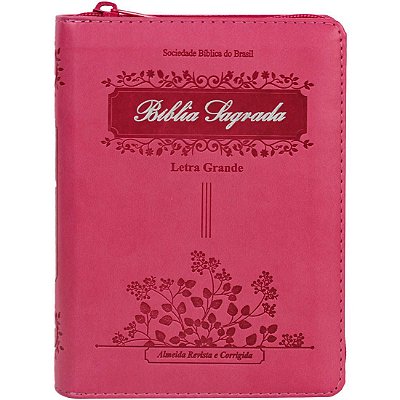 Bíblia Sagrada - Letra Grande capa rosa