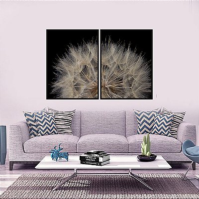 DENTE DE LEÃO - SEMENTES DO VENTO - Composição com 2 Quadros