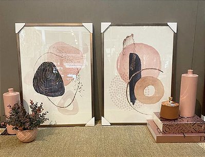 CONTORNOS ORGÂNICOS - Composição com 2 Quadros