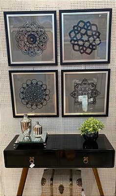 Quadros Mandalas Arte em Papel com moldura e vidro