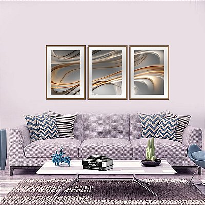 QUADROS ELEGANCE COM MARGEM DE ESPELHO MOLDURA E VIDRO