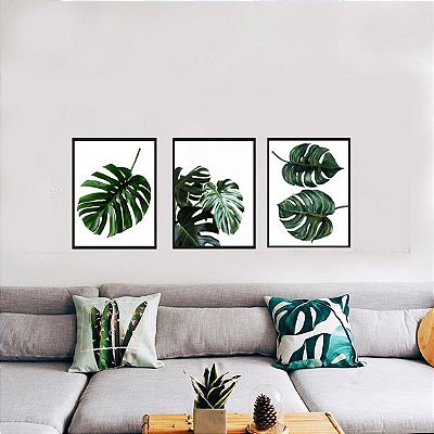 QUADROS COLEÇÃO FOLHAGENS 43 cm x 53 cm CADA QUADRO
