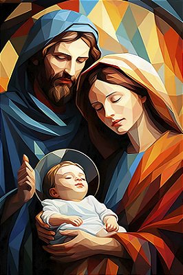 Impressão em Canva Religioso Sagrada Família