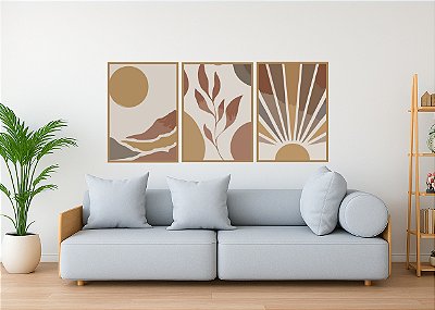 TRILOGIA DO SOL - Composição com 3 Quadros