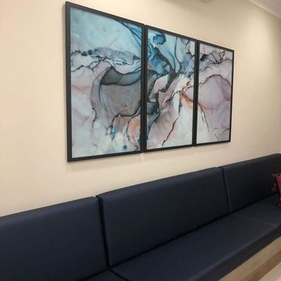 MÁRMORE AZUL - Composição com 3 Quadros