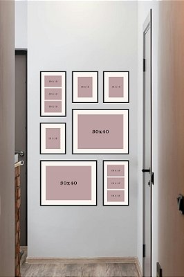 Kit 7 Porta Retratos Parede