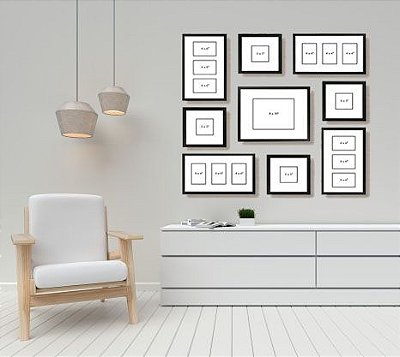 PORTA-RETRATO - Composição com 9 Quadros