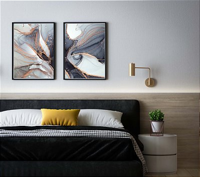 ABSTRATOS VARIADOS - Composição com 2 Quadros