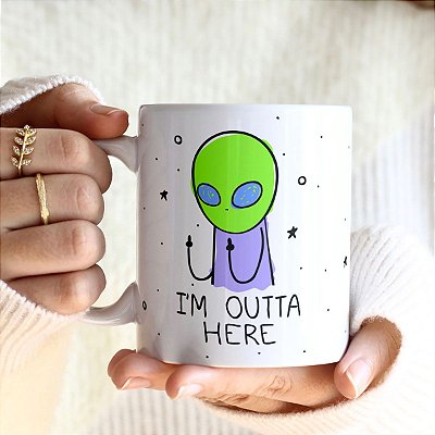 Caneca DrPepper ET Alien I'm Outta Here