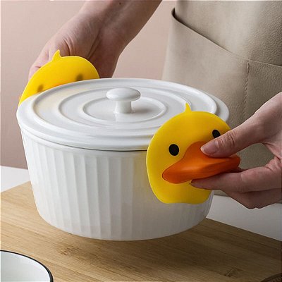 Luva Para Forno Pato Patinho em silicone 2 Unidades