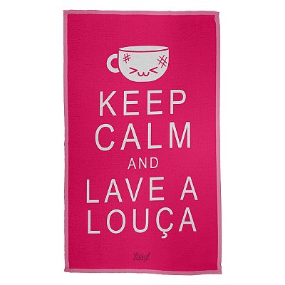 Pano Multiuso em Microfibra Keep Calm and Lave a Louça