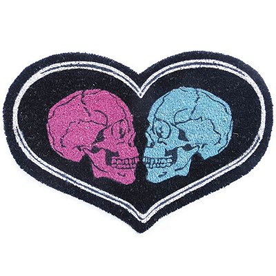 Capacho em fibra de coco Skull Love