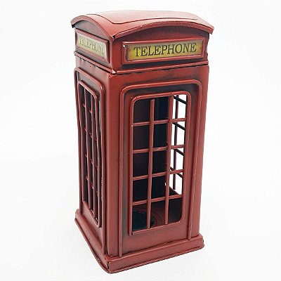 Cofre Cabine Telefônica Londres - 20 x 10 cm