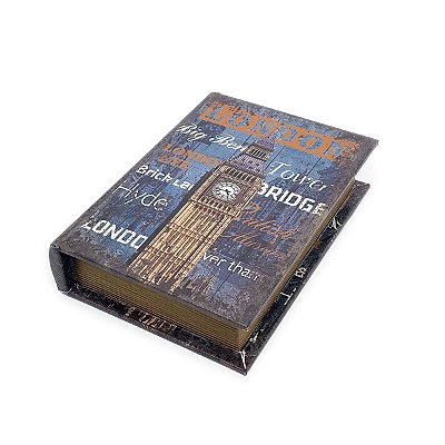 Caixinha Livro Decorativa London - 18 x 13 cm