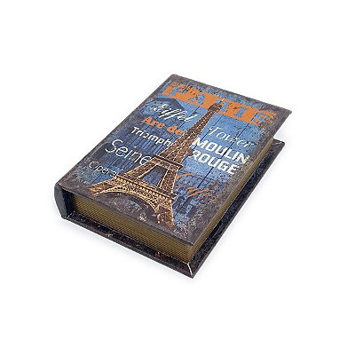 Caixinha Livro Decorativa Paris - 18 x 13 cm