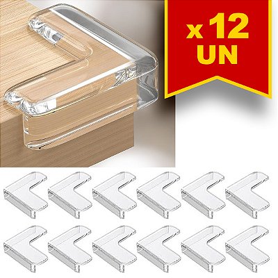 Kit 12 Protetores de Quina Cantos Mesa Bebê Vidro