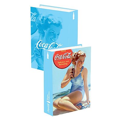 Caixa Livro madeira Coca Cola - Pin Up Lady in the beach