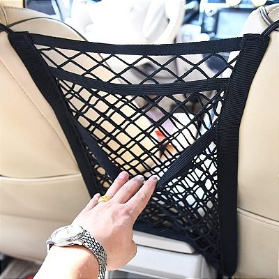 Tela Organizadora para Carro Rede Elástica Porta-Objetos