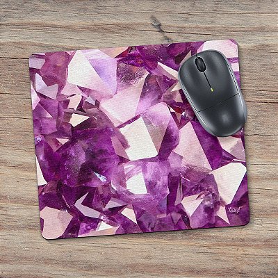 Mouse pad Textura Pedra Ametista Púrpura